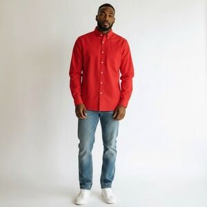 Roundtree and‎ Yorke Dillard's Red Button-down Shirt Men's 16.5-34